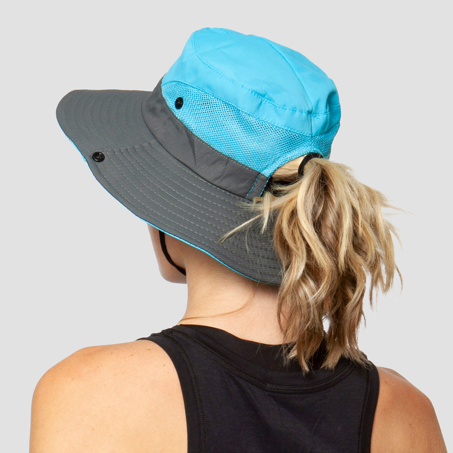 Women's Sun Hat Ponytail Hole Sun Shade Hat Uv Protection Foldable Bucket  Hat