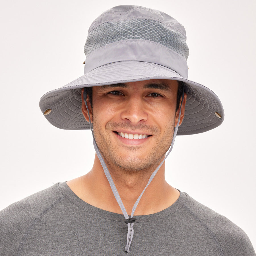 Summer Men Foldable Sun Hat Camouflage Hood Rope Outdoor Foldable
